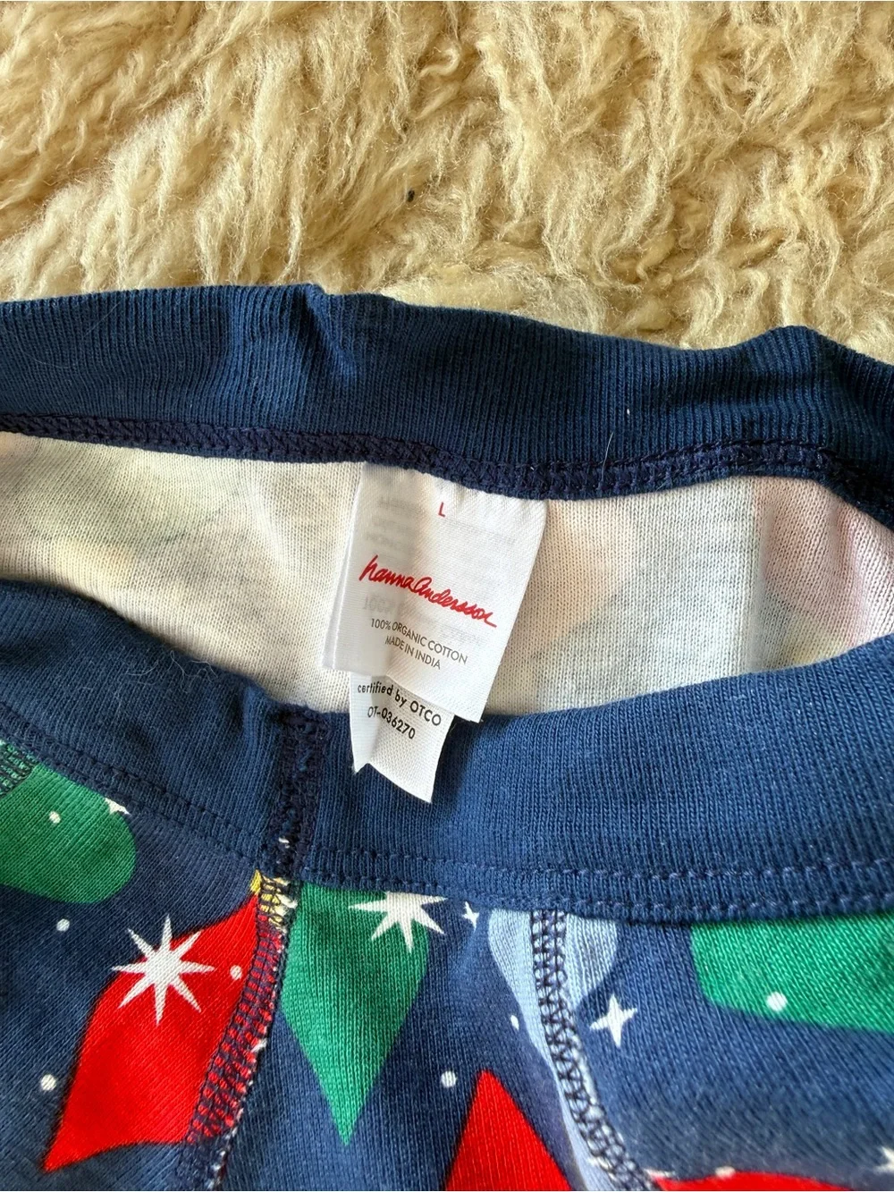 Hanna Andersson Holiday Dog Pajamas Shiny Bright Ornaments Large